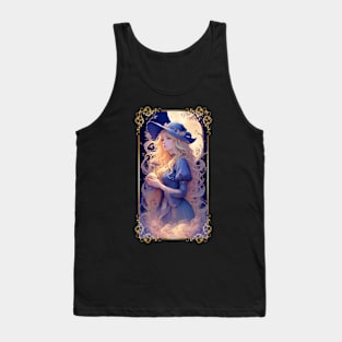 Blue Witch holding Mushroom 1 Tank Top